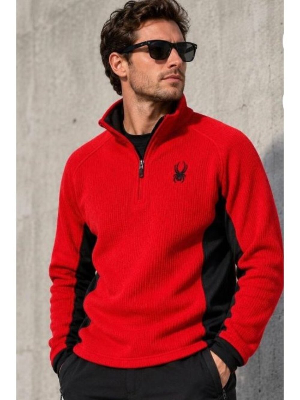 Spyder Red 1/4 Zip Pullover Size XL